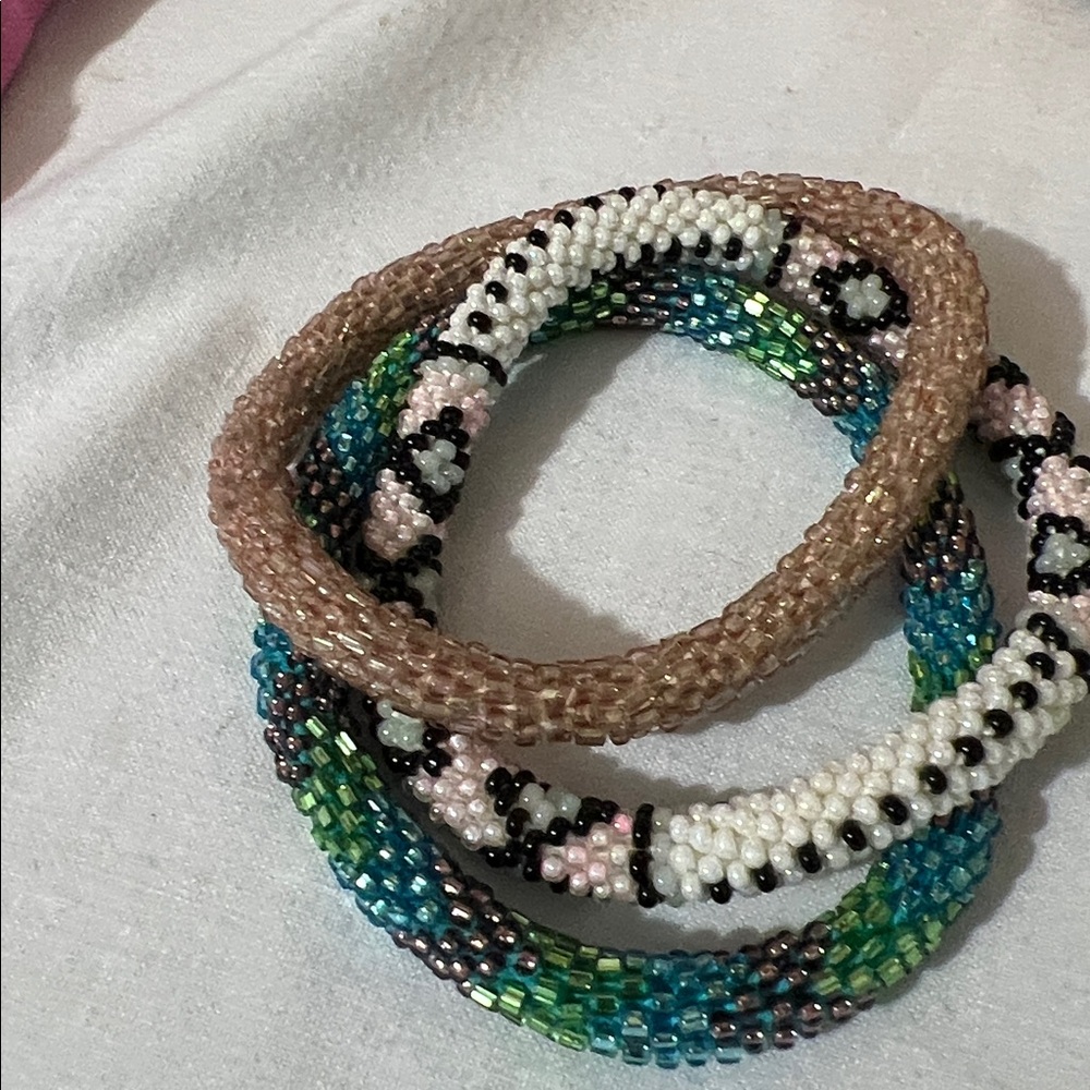 Multicolor Beaded Bracelet Set Bundle - image 4